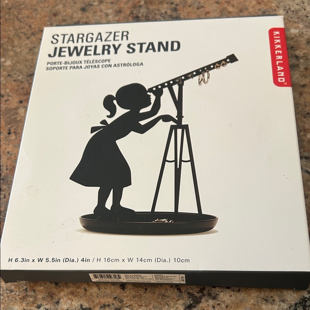 Kikkerland Black Stargazer Jewelry Holder